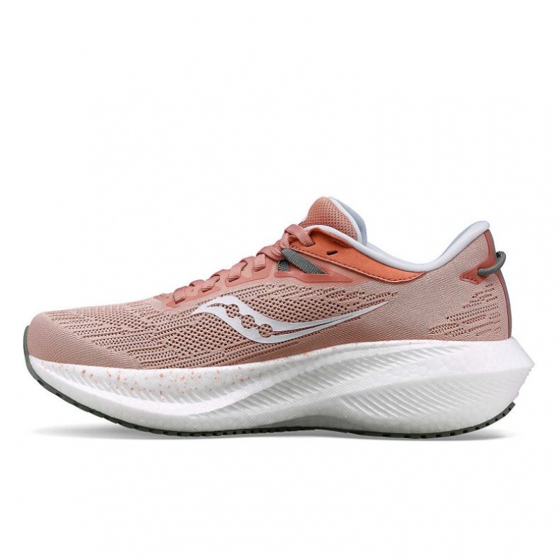 Pink Women's Saucony Triumph 21 Wide Running Shoes | MALAYSIA-KGMV