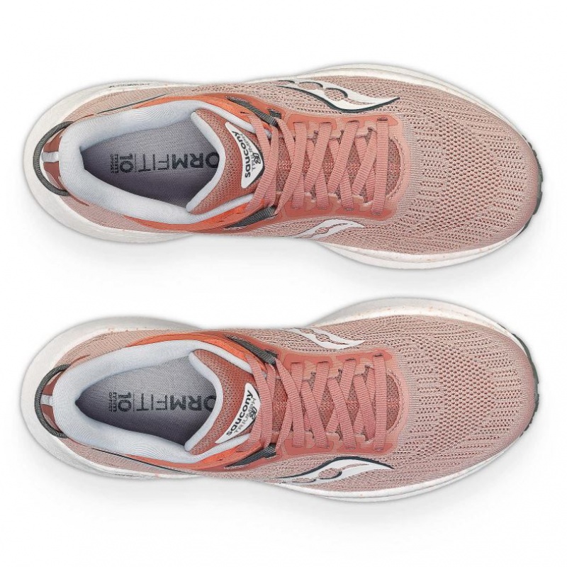 Pink Women's Saucony Triumph 21 Wide Running Shoes | MALAYSIA-KGMV