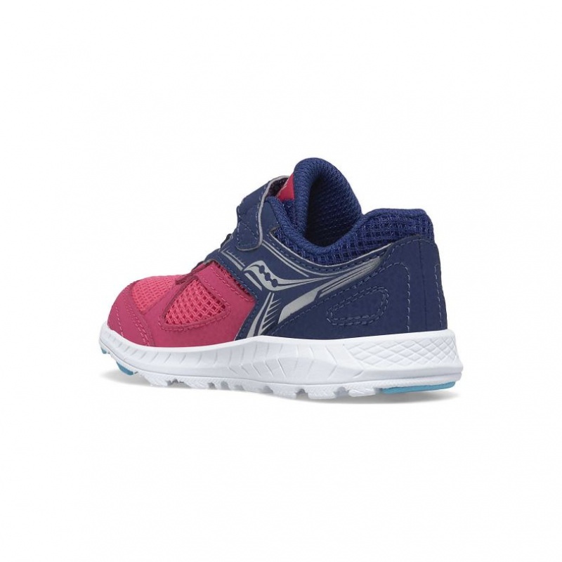 Pink / Navy Little Kids' Saucony Cohesion 14 A/C Jr. Sneakers | MALAYSIA-LUQI