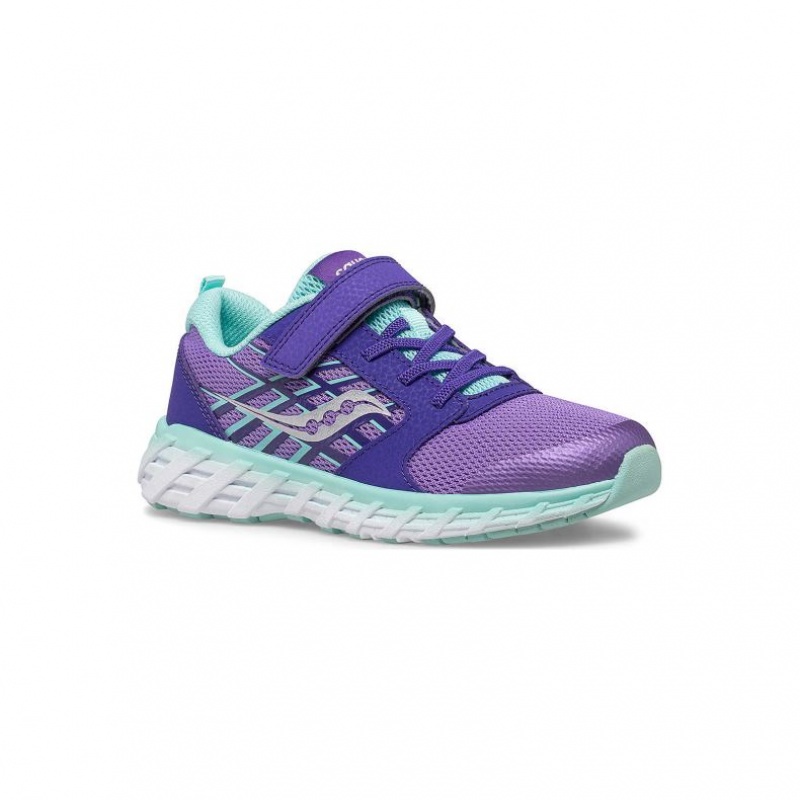 Purple Big Kids' Saucony Wind 2.0 A/C Sneakers | MALAYSIA-SBXP