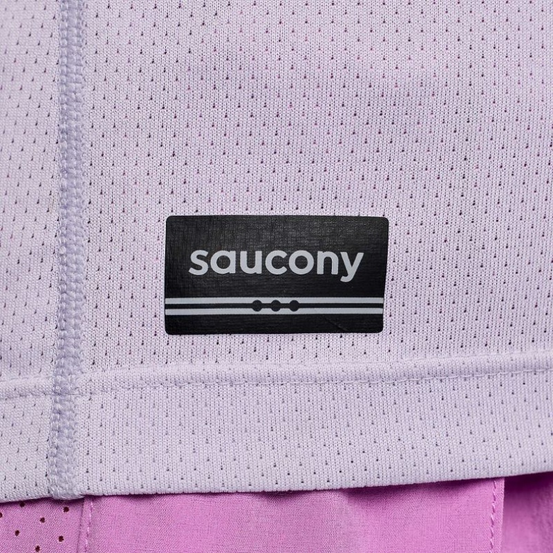 Purple Women's Saucony Stopwatch Graphic Short Sleeve T-Shirt | MALAYSIA-KPXQ