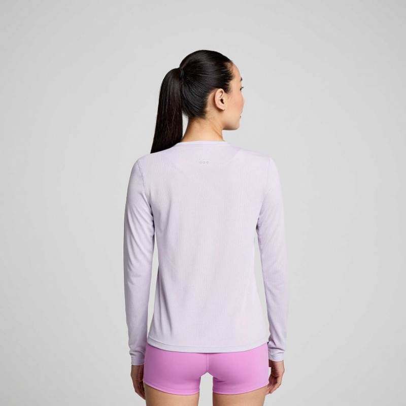 Purple Women's Saucony Stopwatch Long Sleeve T-Shirt | MALAYSIA-HJIY