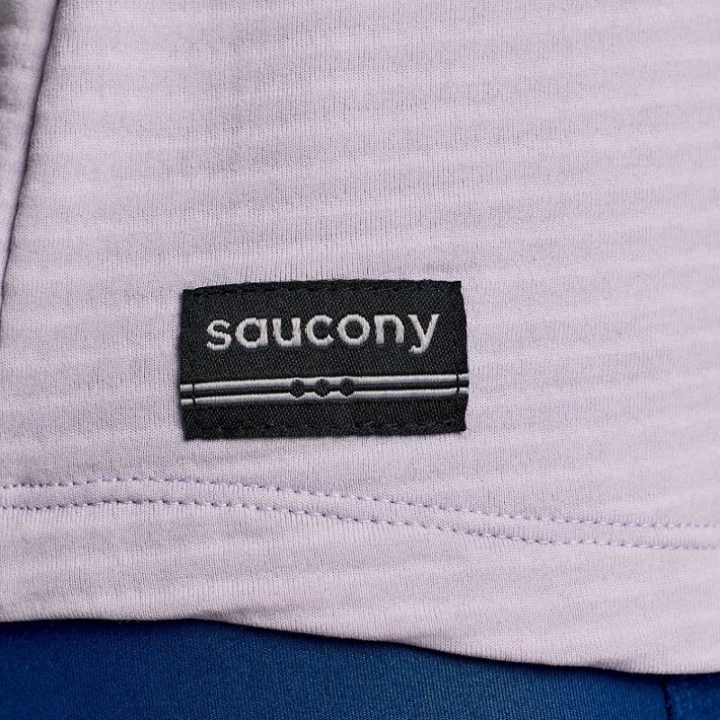 Purple Women's Saucony Triumph 3D Crew Sweatshirt | MALAYSIA-BWNE