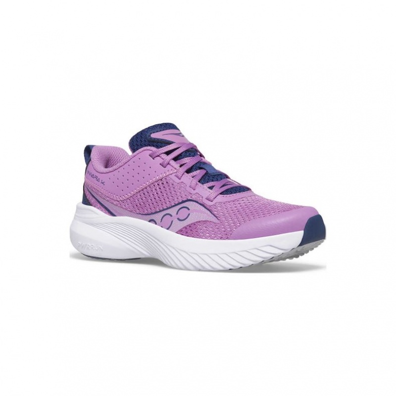 Purple / Indigo Big Kids' Saucony Kinvara 14 Sneakers | MALAYSIA-FXVN