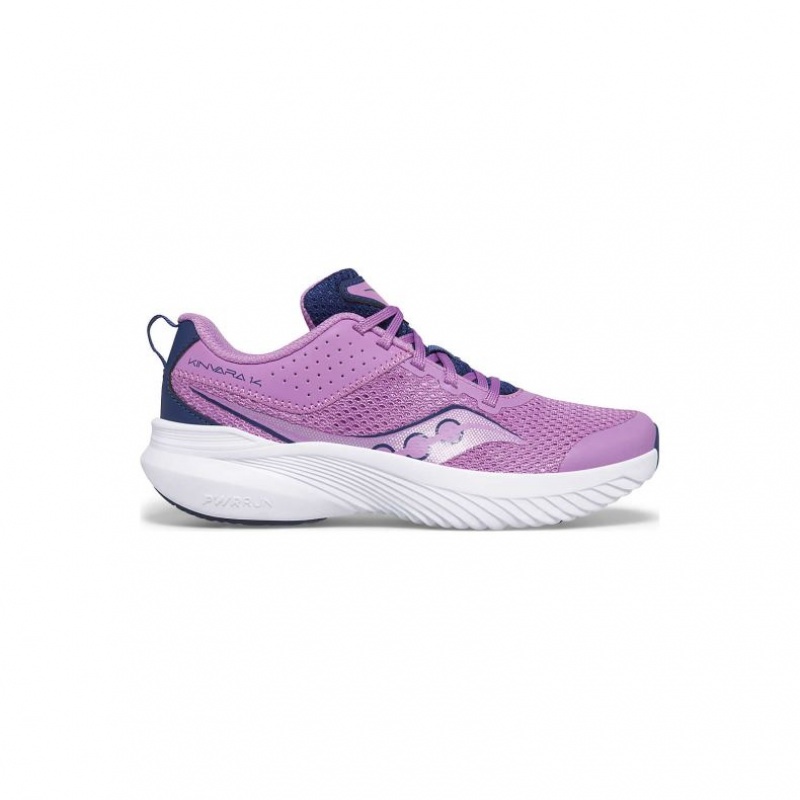 Purple / Indigo Big Kids\' Saucony Kinvara 14 Sneakers | MALAYSIA-FXVN