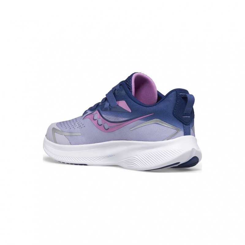 Purple / Indigo Big Kids' Saucony Ride 15 Sneakers | MALAYSIA-IZUT