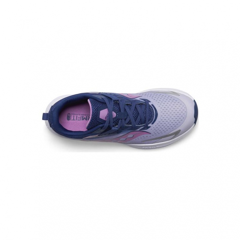 Purple / Indigo Big Kids' Saucony Ride 15 Sneakers | MALAYSIA-IZUT