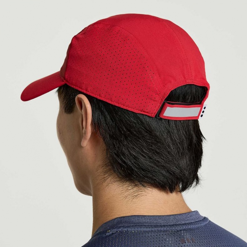 Red Men's Saucony Outpace Hat | MALAYSIA-YEUL