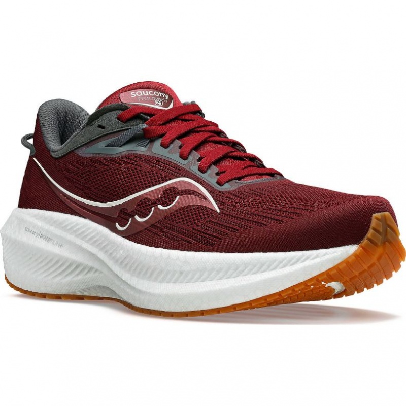 Red Men's Saucony Triumph 21 Running Shoes | MALAYSIA-ZCXT