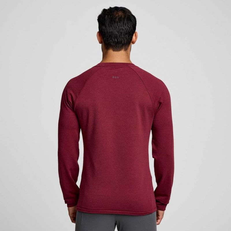 Red Men's Saucony Triumph 3D Crew Sweatshirt | MALAYSIA-PMBJ