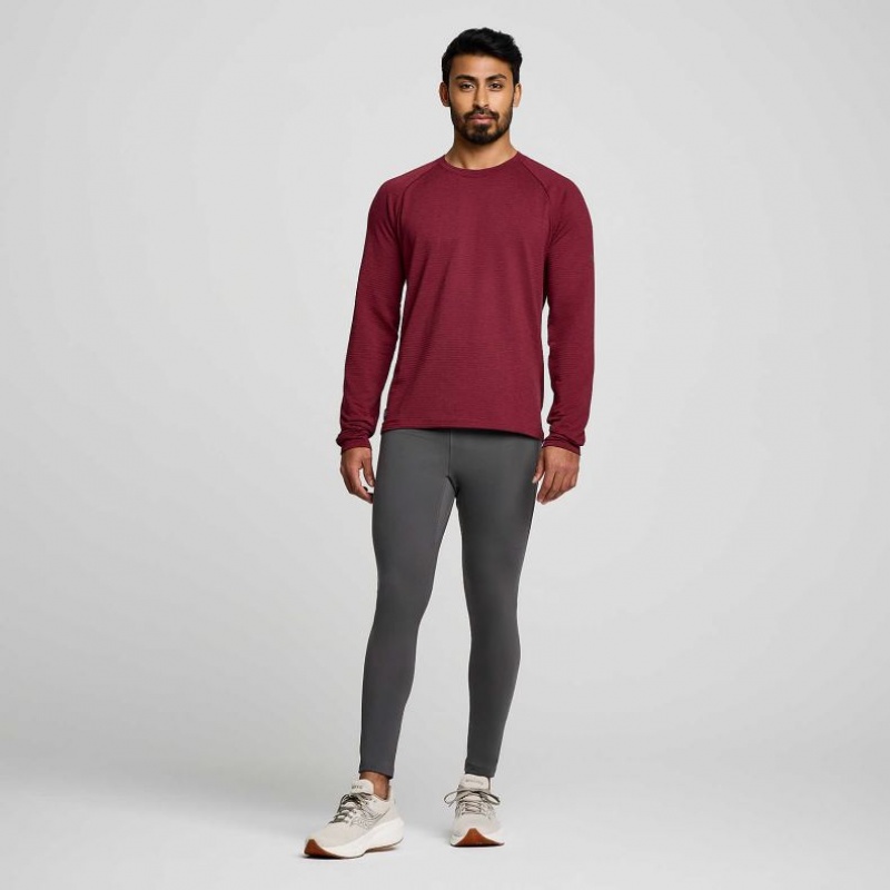 Red Men's Saucony Triumph 3D Crew Sweatshirt | MALAYSIA-PMBJ