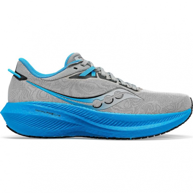 Silver / Blue Men\'s Saucony Triumph 21 Running Shoes | MALAYSIA-RFUM