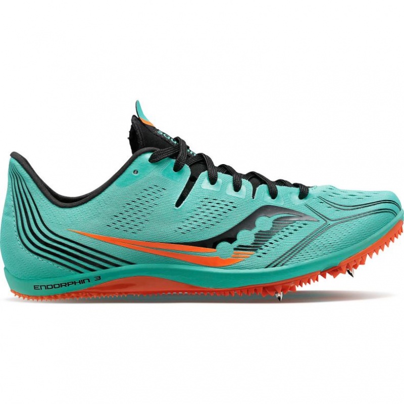 Turquoise Men\'s Saucony Endorphin 3 Spikes | MALAYSIA-ZVYO