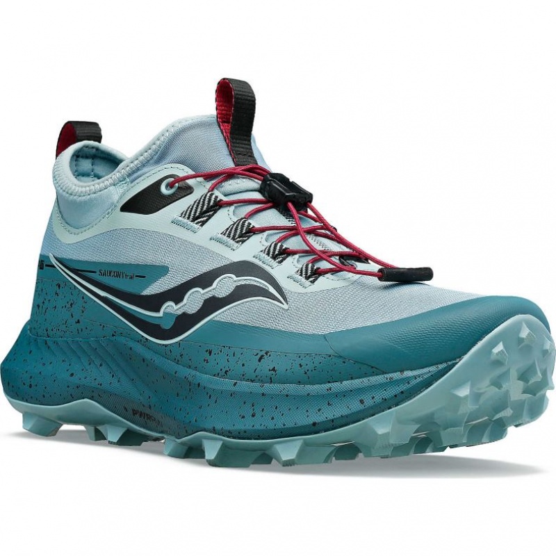 Turquoise Women's Saucony Peregrine 13 ST Trail Running Shoes | MALAYSIA-VAUX