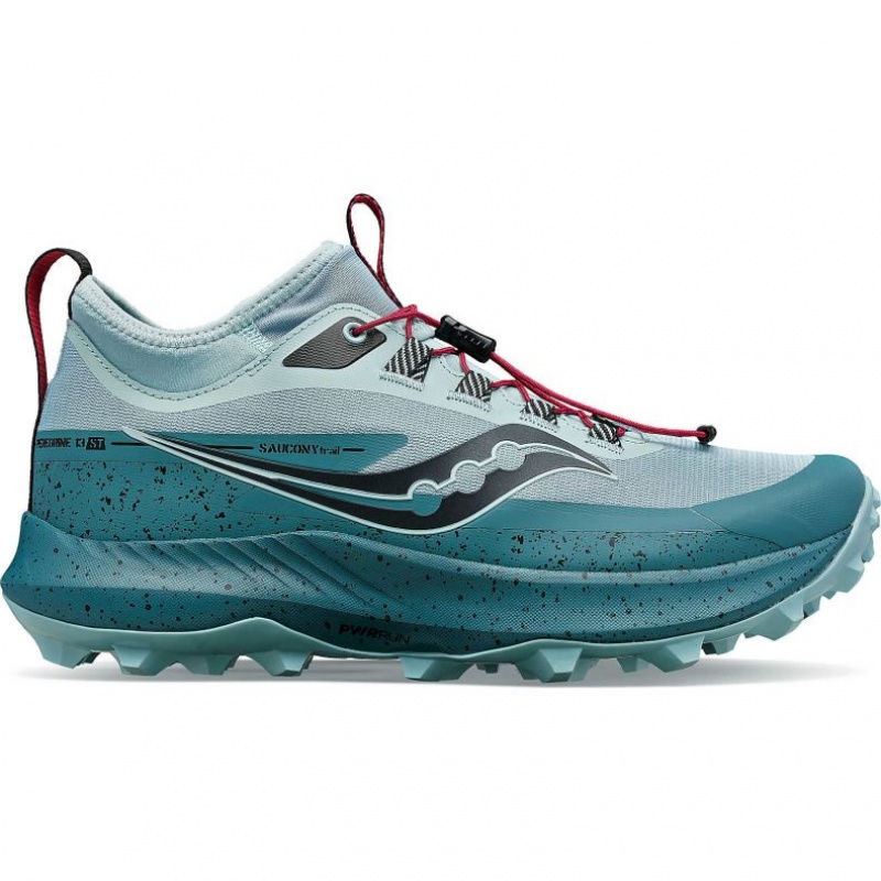 Turquoise Women\'s Saucony Peregrine 13 ST Trail Running Shoes | MALAYSIA-VAUX