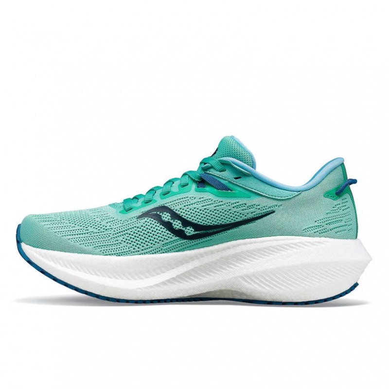 Turquoise Women's Saucony Triumph 21 Running Shoes | MALAYSIA-XUTV