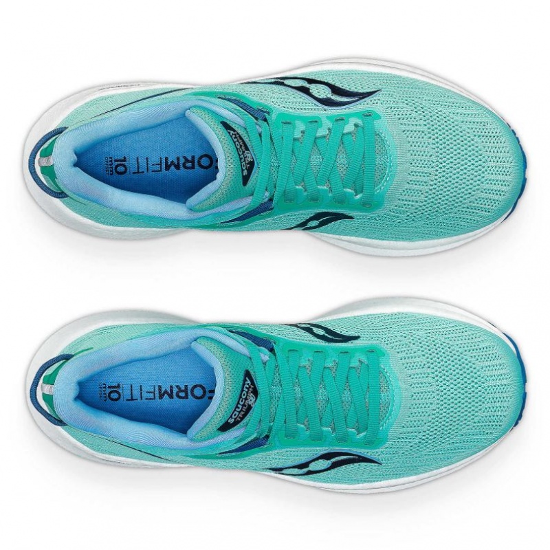 Turquoise Women's Saucony Triumph 21 Running Shoes | MALAYSIA-XUTV