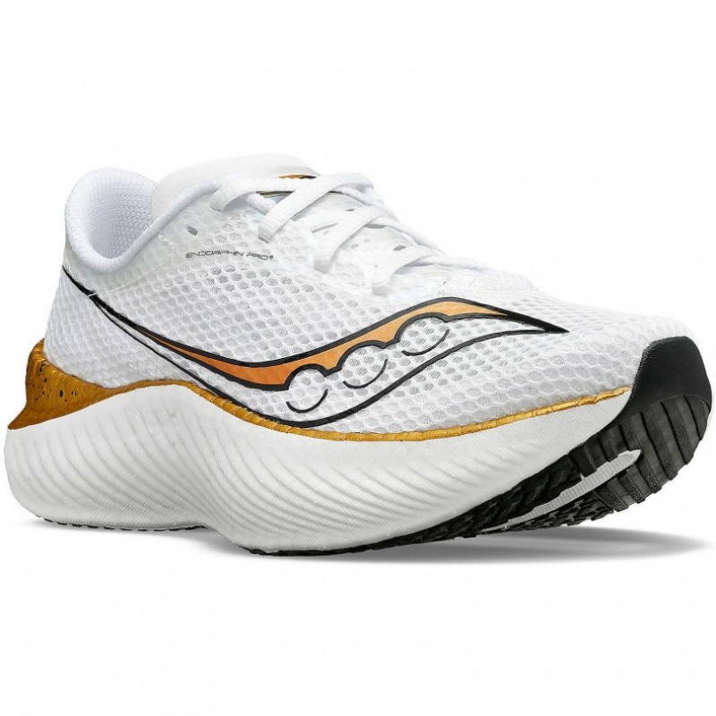 White Men's Saucony Endorphin Pro 3 Running Shoes | MALAYSIA-YIGU