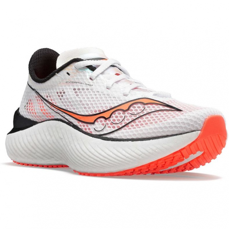 White Men's Saucony Endorphin Pro 3 Running Shoes | MALAYSIA-XCLP