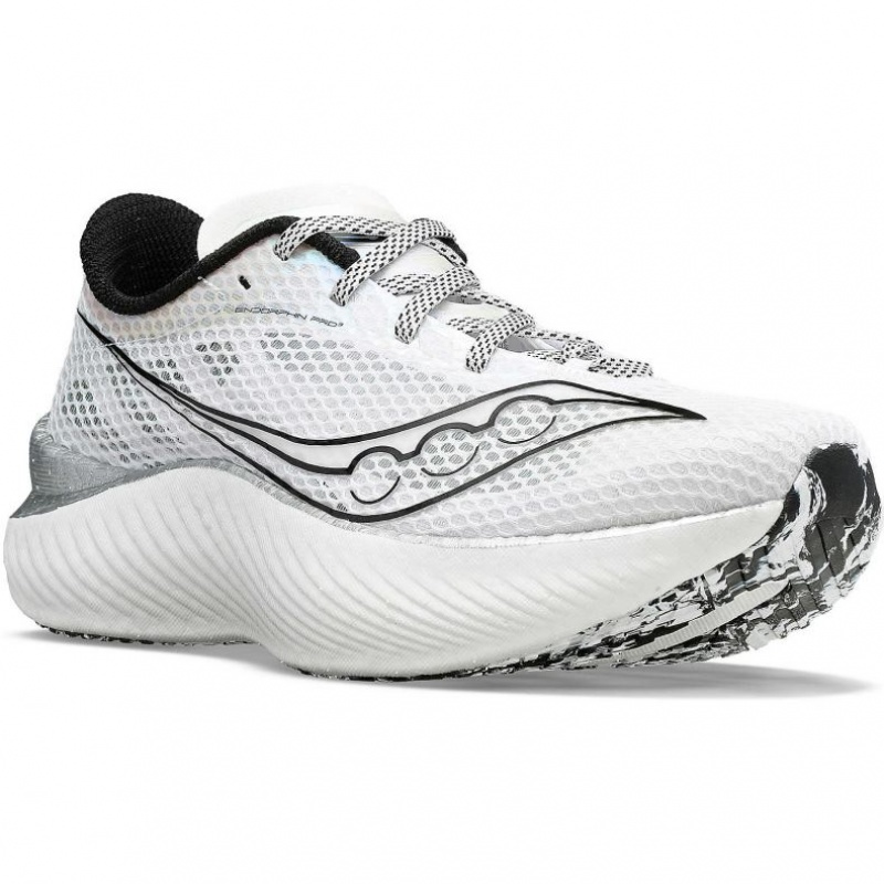 White Men's Saucony Endorphin Pro 3 Running Shoes | MALAYSIA-QONI