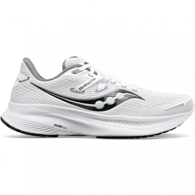 White Men\'s Saucony Guide 16 Running Shoes | MALAYSIA-NECW