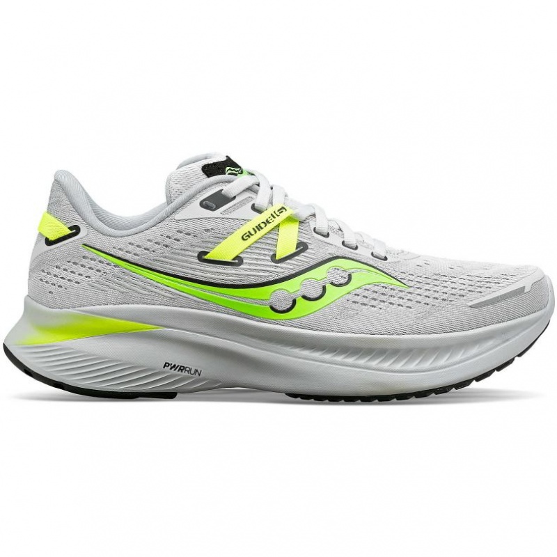 White Men\'s Saucony Guide 16 Running Shoes | MALAYSIA-ZICT