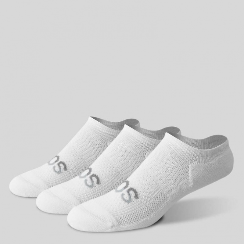 White Men's Saucony Inferno Cushion Sneaker 3-Pack Socks | MALAYSIA-GWCM