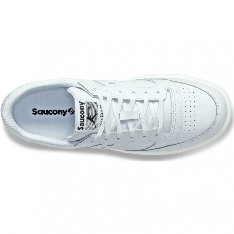 White Men's Saucony Jazz Court PU Sneakers | MALAYSIA-QODT