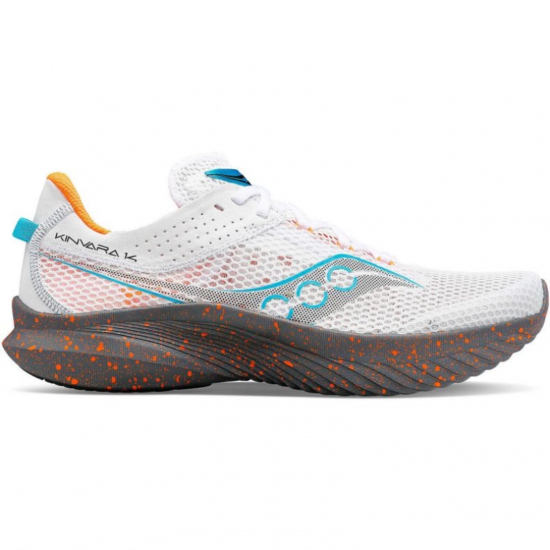 White Men\'s Saucony Kinvara 14 Running Shoes | MALAYSIA-IOXK