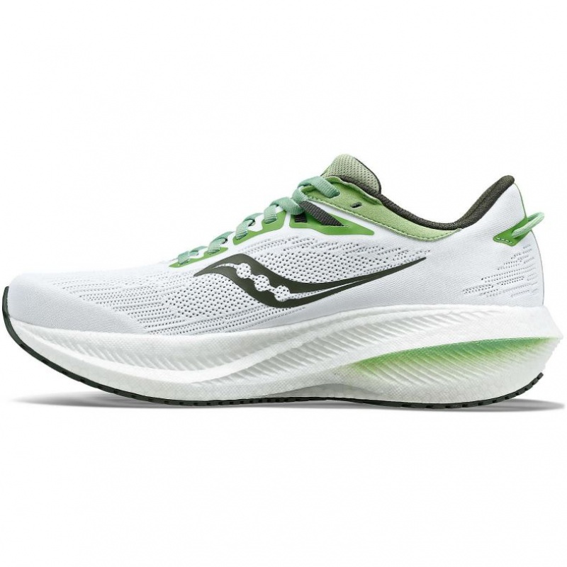 White Men's Saucony Triumph 21 Running Shoes | MALAYSIA-GQBV