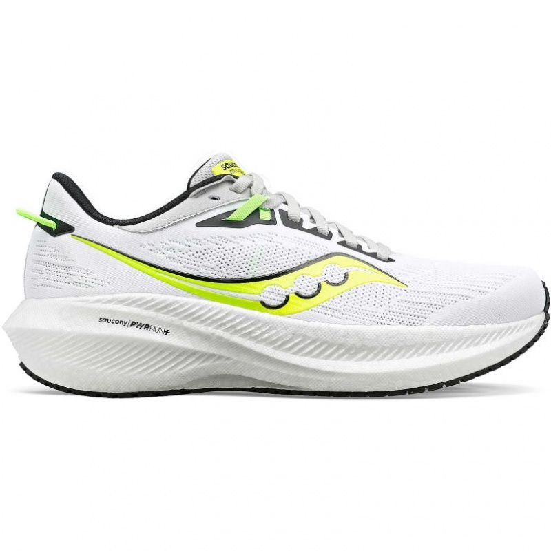 White Men\'s Saucony Triumph 21 Running Shoes | MALAYSIA-BSMP