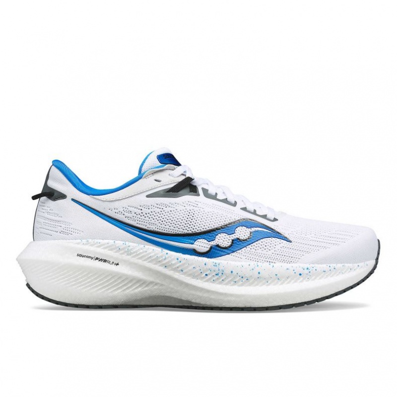 White Men\'s Saucony Triumph 21 Running Shoes | MALAYSIA-ONIQ