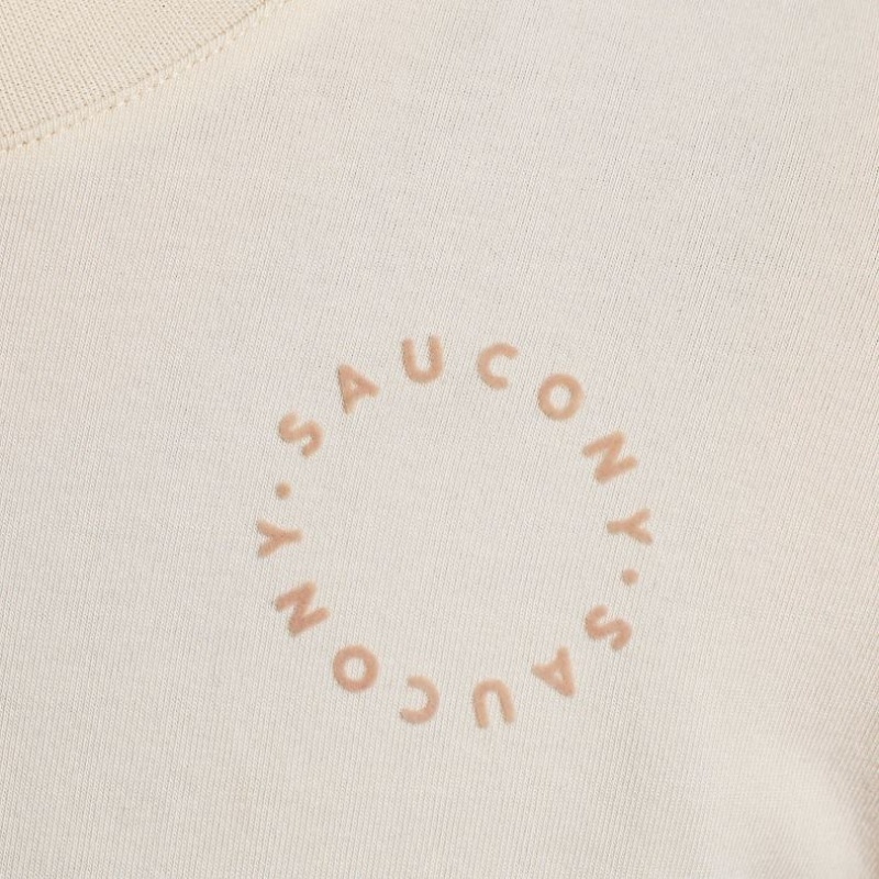 White Women's Saucony Recovery Boxy T-Shirt | MALAYSIA-FLWR