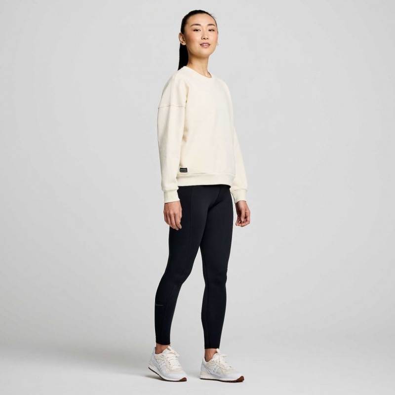 White Women's Saucony Recovery Crew Sweatshirt | MALAYSIA-HOVF