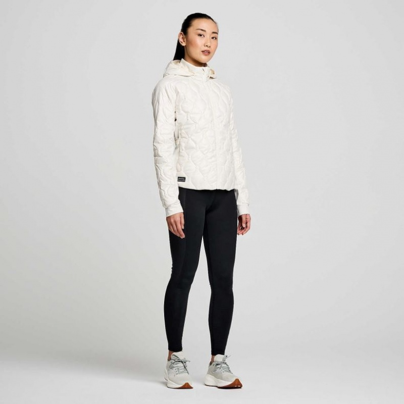 White Women's Saucony Solstice Oysterpuff Jacket | MALAYSIA-RJQE