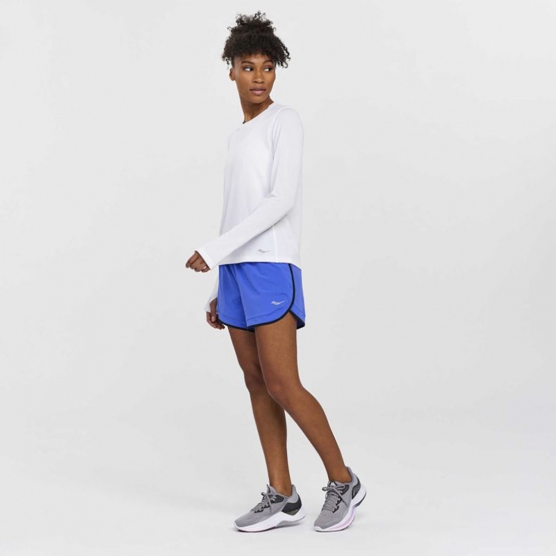 White Women's Saucony Stopwatch Long Sleeve T-Shirt | MALAYSIA-EKQY