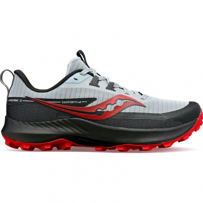 White / Black Men\'s Saucony Peregrine 13 Trail Running Shoes | MALAYSIA-HRPZ