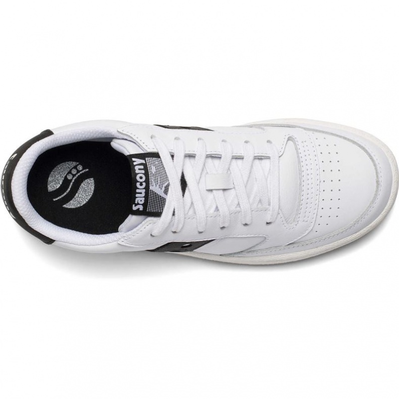 White / Black Women's Saucony Jazz Court Sneakers | MALAYSIA-FPZY