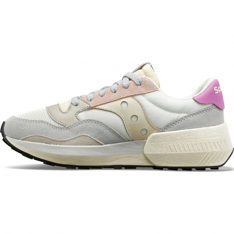 White / Grey / Rose Women's Saucony Jazz NXT Sneakers | MALAYSIA-EGHL