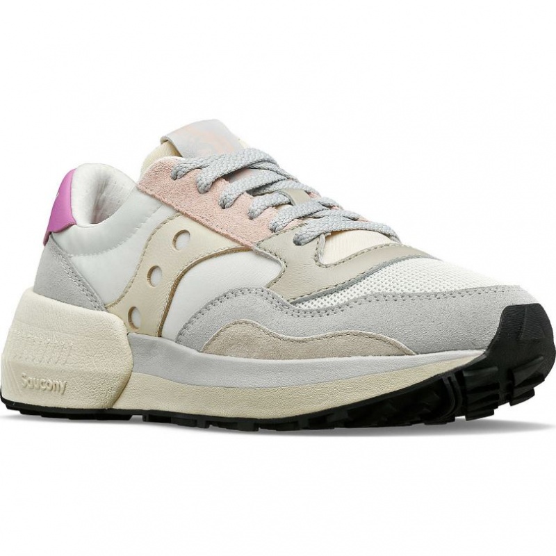 White / Grey / Rose Women's Saucony Jazz NXT Sneakers | MALAYSIA-EGHL