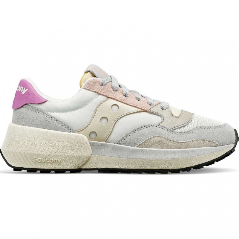 White / Grey / Rose Women\'s Saucony Jazz NXT Sneakers | MALAYSIA-EGHL