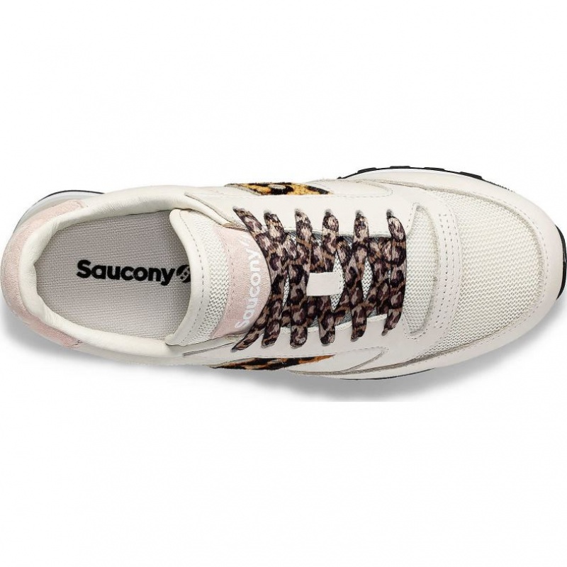 White / Leopard Women's Saucony Jazz Triple Sneakers | MALAYSIA-MNWY