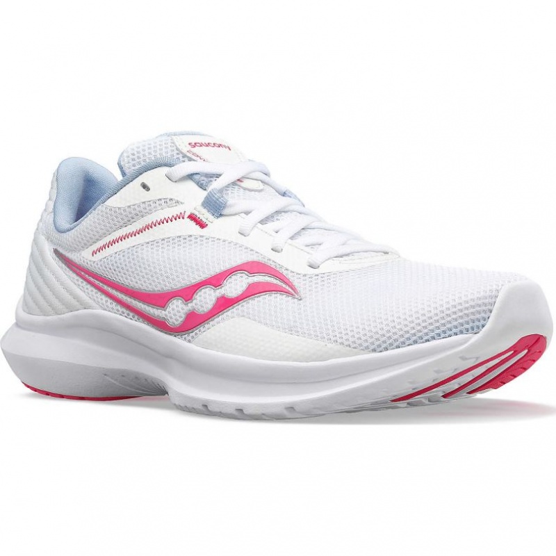 White / Pink Women's Saucony Convergence Running Shoes | MALAYSIA-XEPR