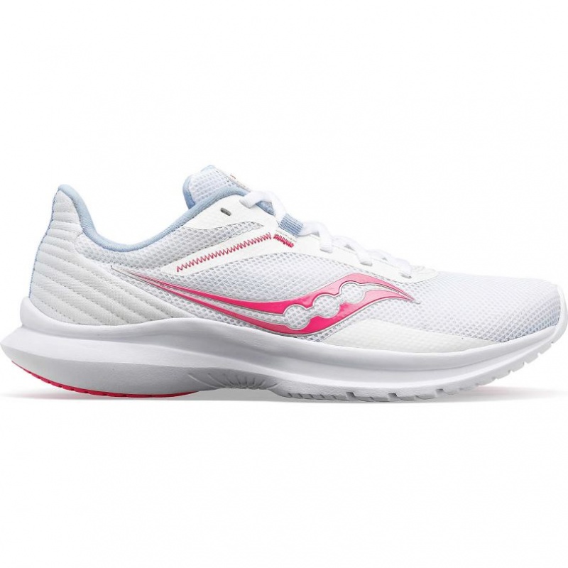 White / Pink Women\'s Saucony Convergence Running Shoes | MALAYSIA-XEPR