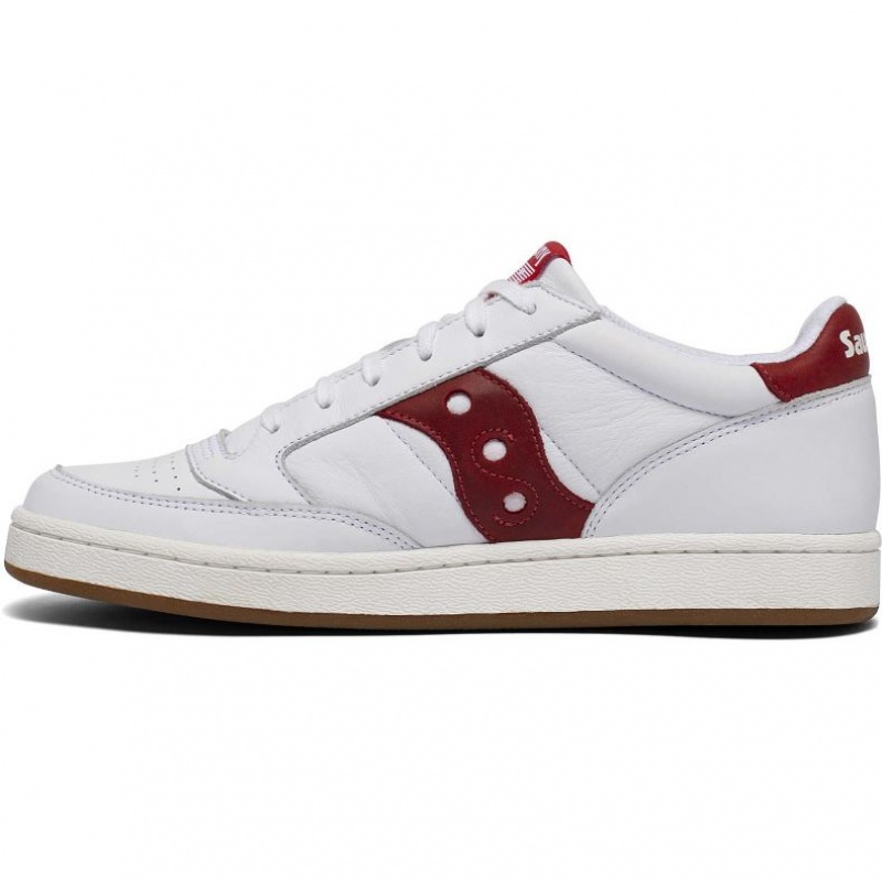 White / Red Men's Saucony Jazz Court Sneakers | MALAYSIA-VRHJ