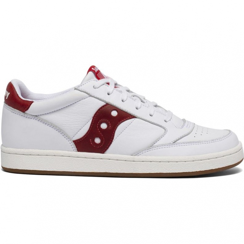 White / Red Men\'s Saucony Jazz Court Sneakers | MALAYSIA-VRHJ