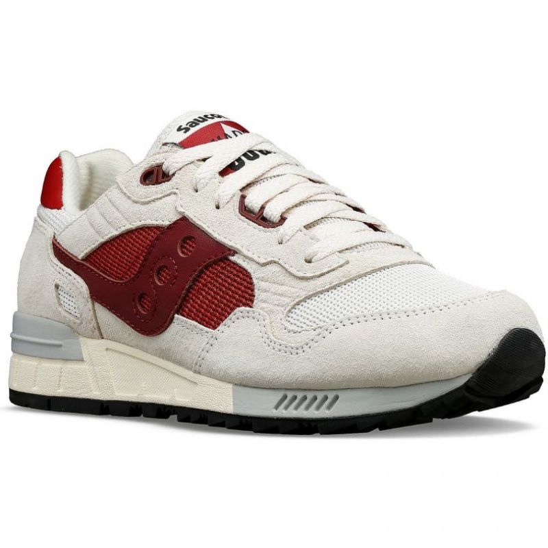 White / Red Men's Saucony Shadow 5000 Sneakers | MALAYSIA-HYUC