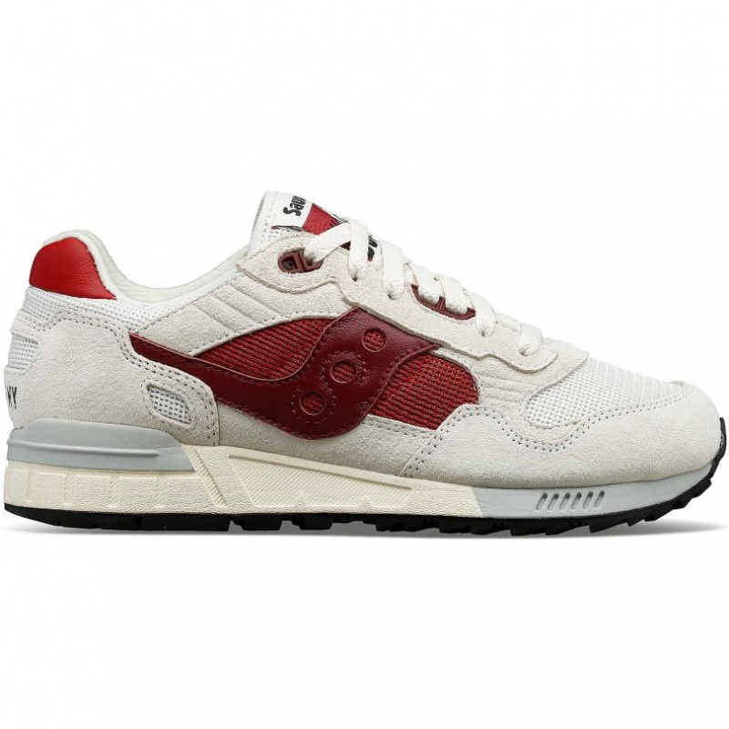 White / Red Men\'s Saucony Shadow 5000 Sneakers | MALAYSIA-HYUC