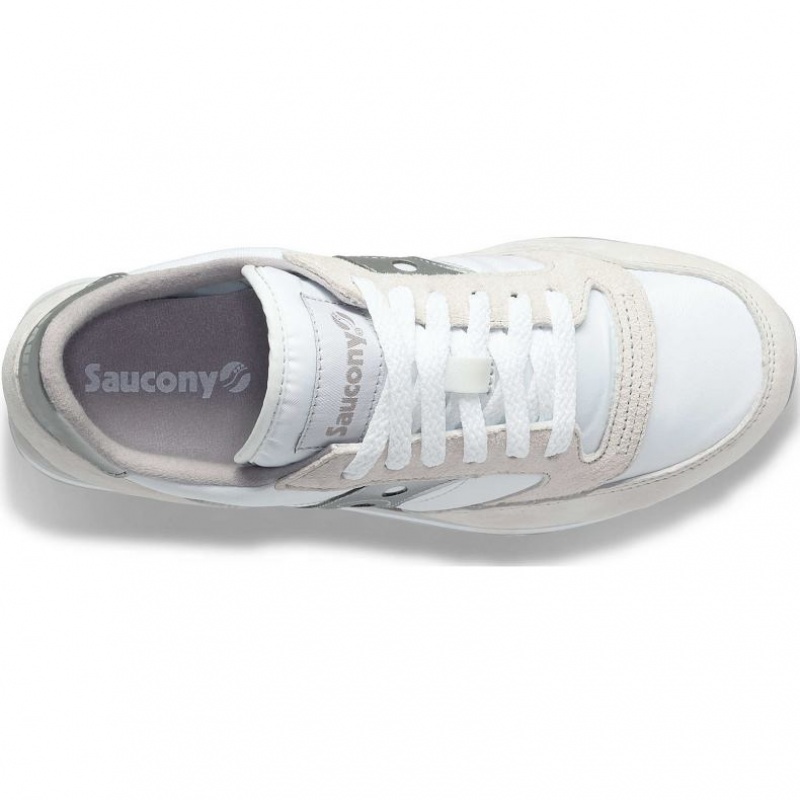 White / Silver Women's Saucony Jazz Triple Sneakers | MALAYSIA-NEMZ