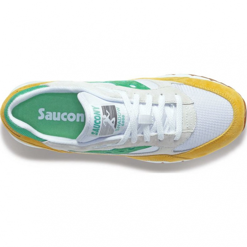 White / Yellow / Green Men's Saucony Shadow 6000 Sneakers | MALAYSIA-XLPS